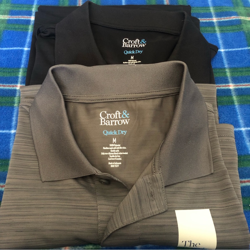 NWT ‘Two’ Croft and Barrow golf polo shirts